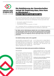 thumbnail of UdS – 2025 09 04 La mobilisation syndicale impose au gouvernement de revoir sa copie DE