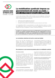 thumbnail of UdS – 2025 09 04 La mobilisation syndicale impose au gouvernement de revoir sa copie FR